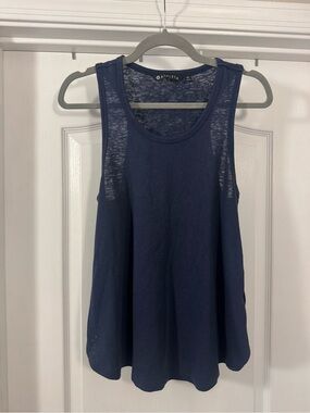 Athleta Navy Blue Scoop Neck Performance Tank